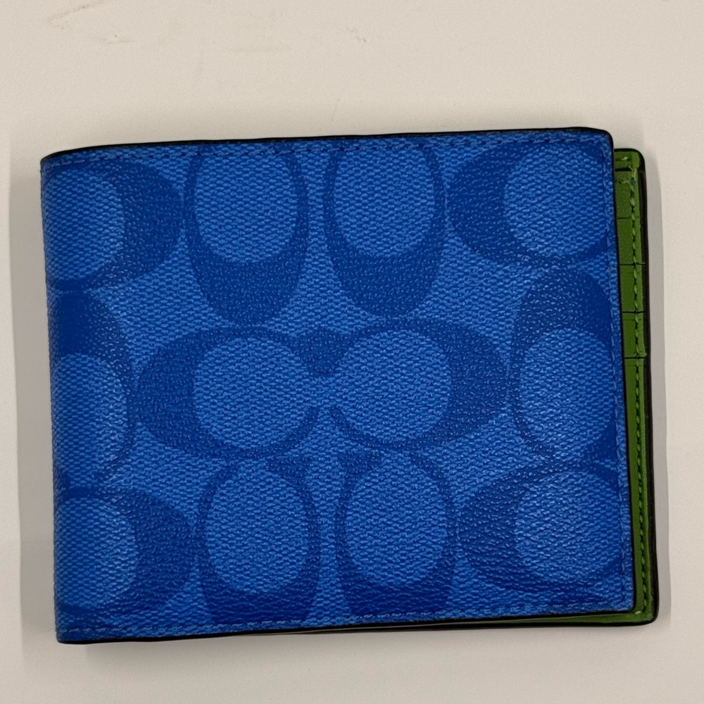 Coach Blue and Green Card Holder